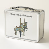 Hübsches Mergo Round Carousel Horses Lunch Box (Rückseite)