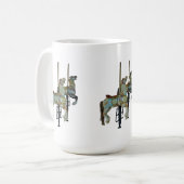 Hübsches Mergo Round Carousel Horses Muster Kaffeetasse (Vorderseite Links)