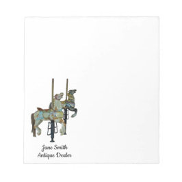 Hübsches Mergo Round Carousel Horses Notepad Notizblock