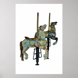 Hübsches Mergo Round Carousel Horses Poster