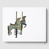 Hübsches Mergo Round Carousel Pferde Gästebuch (Rückseite)