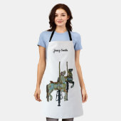 Hübsches Mergo Round Carousel Pferde Printwerbung  Schürze (Getragen)