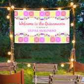 Hübsches mexikanisches Fiesta Floral Quinceanera W Banner