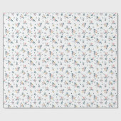 Hübsches Mini Ditsy Blumenmuster Geschenkpapier (Flach)