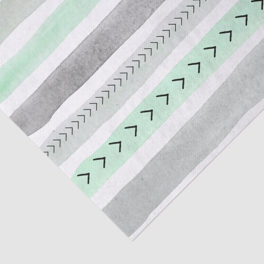 Hübsches Mini-Green-Grau-Aquarellmuster Seidenpapier (Ausschnitt)