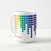 Hübsches Minimal-Rainbow-Fade-Muster Kaffeetasse (Vorderseite Links)