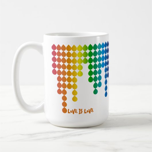 Hübsches Minimal-Rainbow-Fade-Muster Kaffeetasse (Links)