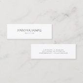 Hübsches Minimalistisches Design Beruflicher Schli Mini Visitenkarte (Vorne/Hinten)