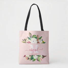Hübsches Mit Monogramm Blumenbräu Tasche