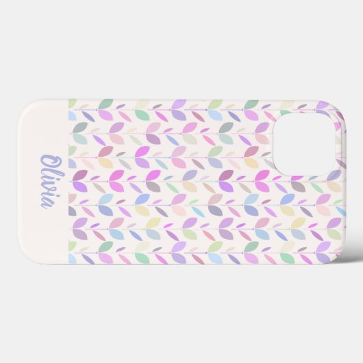 Hübsches Mittelalter Moderne Blätter Case-Mate iPhone Hülle (Rückseite (Horizontal))