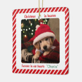 Hübsches modernes Andenken an Haustiere zum Gedenk Keramikornament (Links)