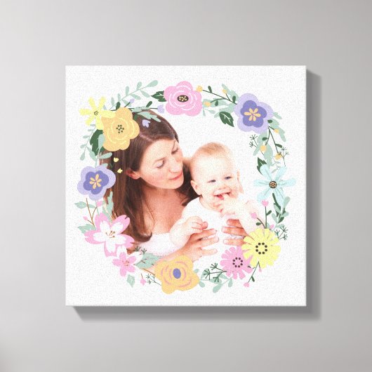 Hübsches modernes Blume-Kränz-Foto Leinwanddruck (Vorderseite)