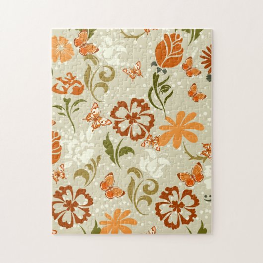Hübsches modernes Blumenmuster Puzzle (Vertikal)