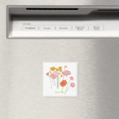 Hübsches, modernes Blumenweiß Magnet (In Situ (Geschirrspüler))