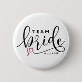 Hübsches modernes Kalligrafieteam Brigade Personal Button (Vorderseite)