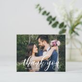 Hübsches modernes kalligrafisches Hochzeitssemble Postkarte (Stehend Vorderseite)