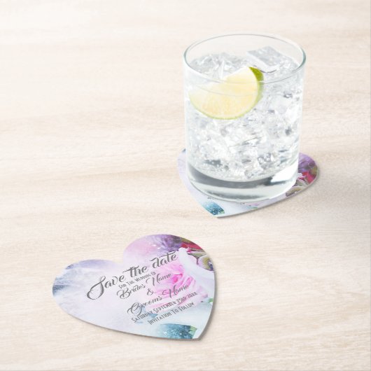 Hübsches, modernes Save the Date Untersetzer (Vor Ort)