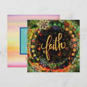 Hübsches, modernes und florales Vertrauen Dankeskarte (Vorne/Hinten)