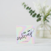 Hübsches, modernes und stilvolles holografisches M Quadratische Visitenkarte (Stehend Vorderseite)