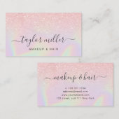 Hübsches, modernes und stilvolles holografisches M Visitenkarte (Vorne/Hinten)