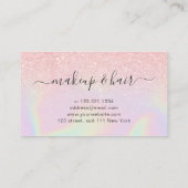 Hübsches, modernes und stilvolles holografisches M Visitenkarte (Rückseite)