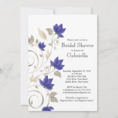 Hübsches modernes Violett Blumenkohl Brautparty Einladung (Vorderseite)