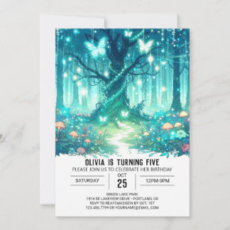 Hübsches modernes Woodland - Digitaler Geburtstag Einladung