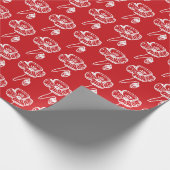 Hübsches Mohnblütenmuster Geschenkpapier (Ecke)