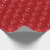 Hübsches Mohnblütenmuster Geschenkpapier (Ecke)