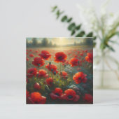 Hübsches Mohnfeld am Sommertag (Stehend Vorderseite)