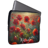 Hübsches Mohnfeld am Sommertag Laptopschutzhülle (Vorne Rechts)