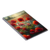 Hübsches Mohnfeld am Sommertag Notizblock (Rechte Seite)