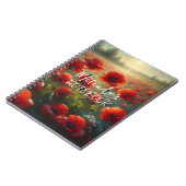 Hübsches Mohnfeld am Sommertag Notizblock (Linke Seite)