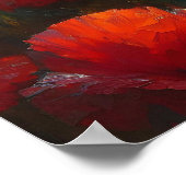 Hübsches Mohnfeld am Sommertag Poster (Ecke)