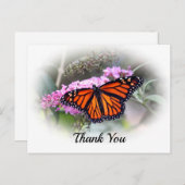 Hübsches Monarch Butterfly Foto Danke, Postcard Postkarte (Vorne/Hinten)