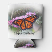 Hübsches Monarch Butterfly Foto Geburtstag Dosenkühler (Vorderseite)