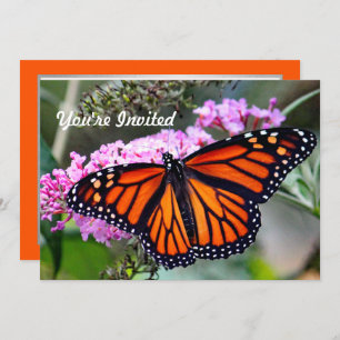 Hübsches Monarch Butterfly Foto Geburtstag Einladung