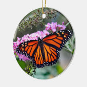 Hübsches Monarch Butterfly-Foto Keramik Ornament (Links)