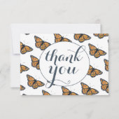 Hübsches Monarch Butterfly-Muster Vielen Dank Karte (Vorderseite)