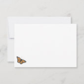 Hübsches Monarch Butterfly-Muster Vielen Dank Karte (Rückseite)