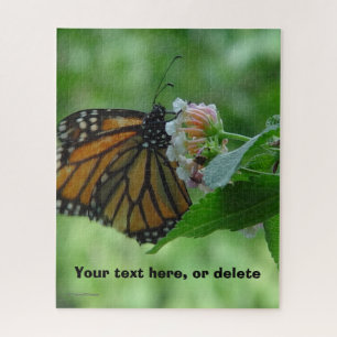 Hübsches Monarch Butterfly Pink White Puzzle
