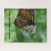 Hübsches Monarch Butterfly Pink White Puzzle (Horizontal)