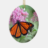 Hübsches Monarch Butterfly Rosa Foto Keramik Ornament (Rechts)