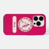 Hübsches Monogramm A Floral iPhone Hülle (Rückseite (Horizontal))