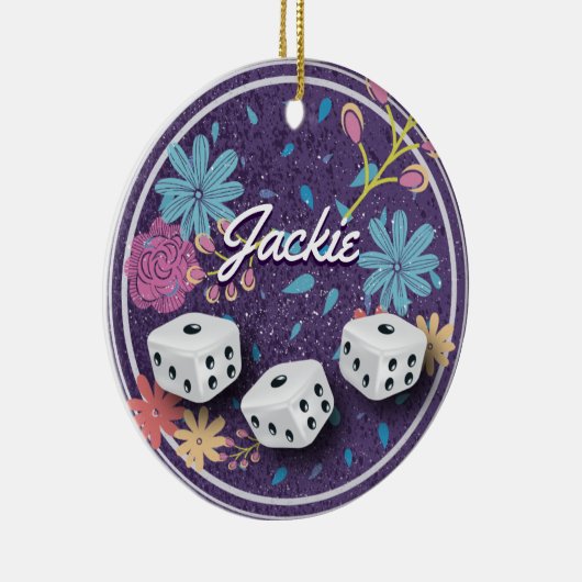 Hübsches Monogramm Bunco oder Bunco Ornament (Rechts)