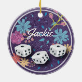 Hübsches Monogramm Bunco oder Bunco Ornament (Hinten)