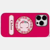Hübsches Monogramm C Floral Case-Mate iPhone Hülle (Rückseite (Horizontal))
