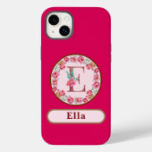 Hübsches Monogramm E Floral Case-Mate iPhone Hülle (Rückseite)