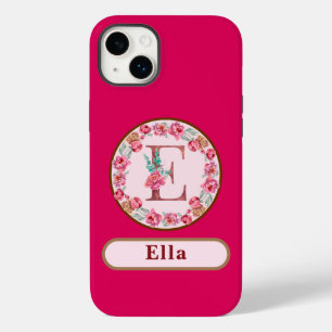 Hübsches Monogramm E Floral Case-Mate iPhone 14 Plus Hülle