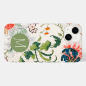Hübsches Monogramm Floral Design Case-Mate iPhone Hülle (Rückseite (Horizontal))